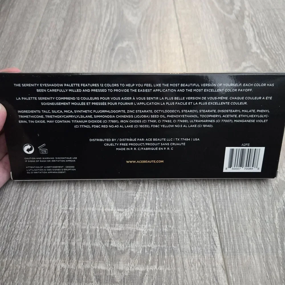 NEW Ace‎ Beaute Serenity Eyeshadow Palette LIMITED EDITION 12 Colors